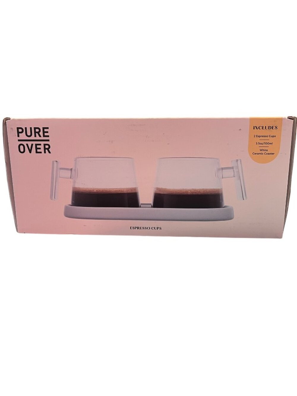Pure Over Espresso Artisan Design Glassware Kit Cup Set